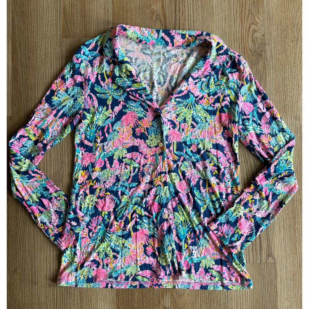 Lilly Pulitzer Oyster Bay Knit Floral Pajama Top